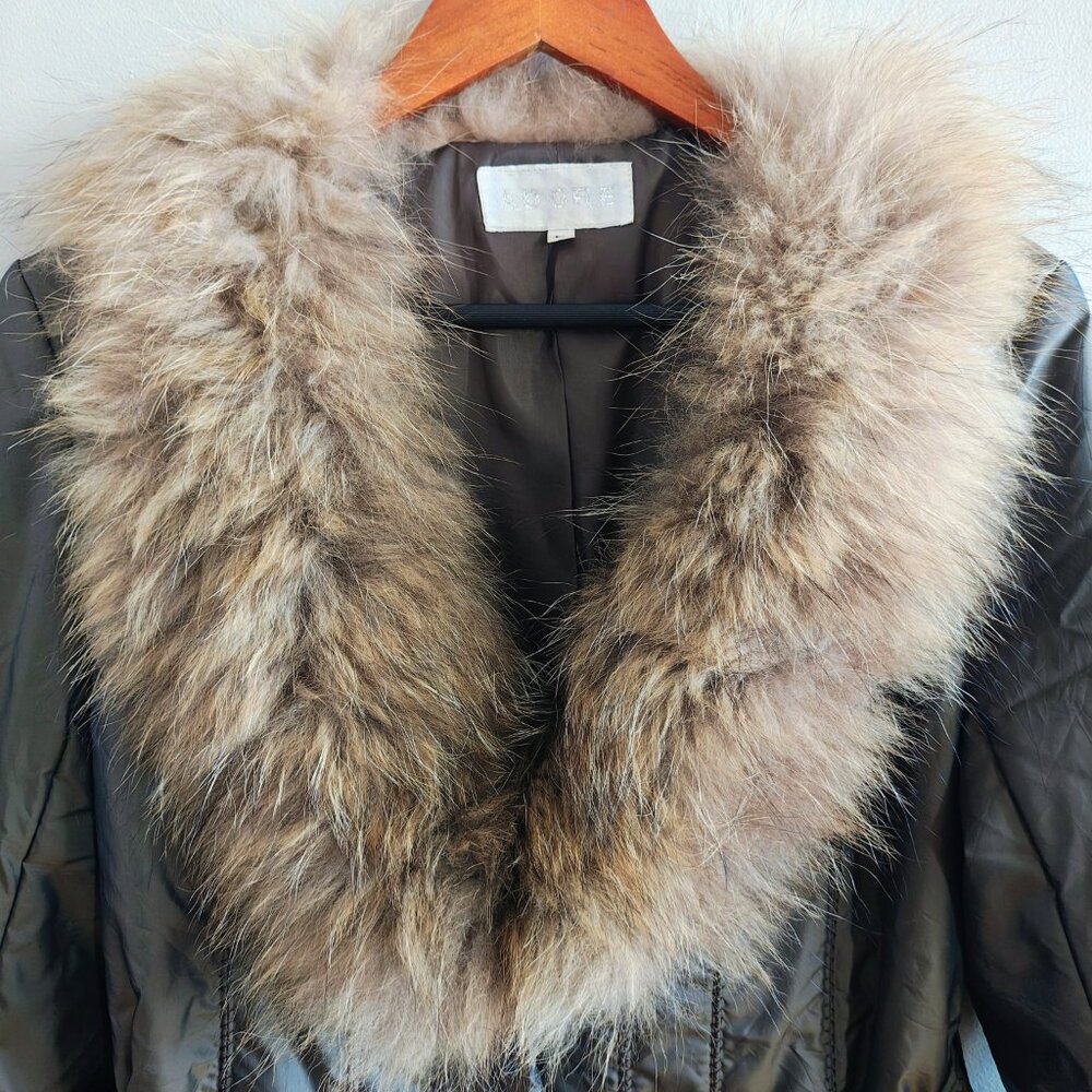Vintage Fur Trimmed Belted Jacket - Picture 10 of 14